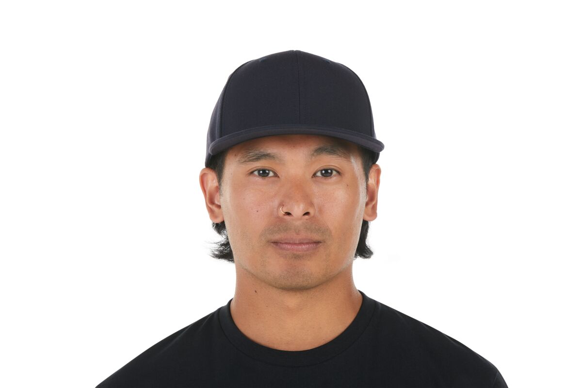 recycled-poly-classic-6-panel-hat-q4 WebPDP-HAT001215_Recycled_Poly_Classic_6Panel_Hat_Tidal_Blue_Studio_Harper_Studios_0723_Front__HAT001215OS.jpg