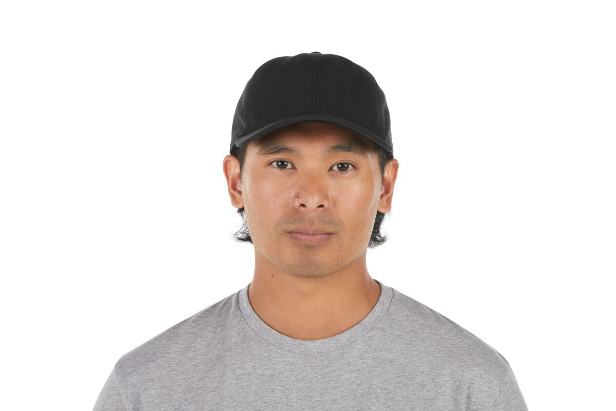 recycled-poly-dad-hat-i6 WebPDP-HAT004002_Recycled_Poly_Dad_Hat_Black_Studio_Harper_Studios_0723_Front__HAT004002OS.jpg