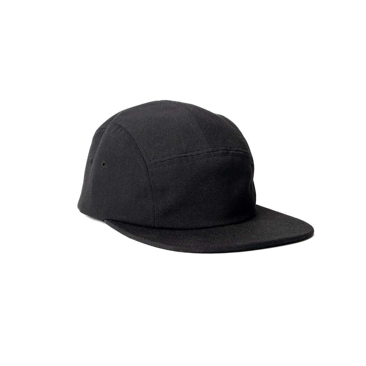 recycled-poly-flat-brim-5-panel-hat-v8 Web_PDP-FlatBrim5PanelHat_Studio_Front_Black.jpg